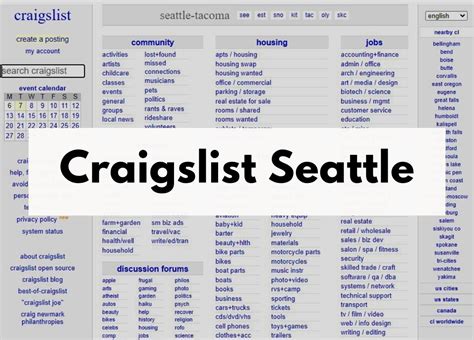 seattle craigslist personals.